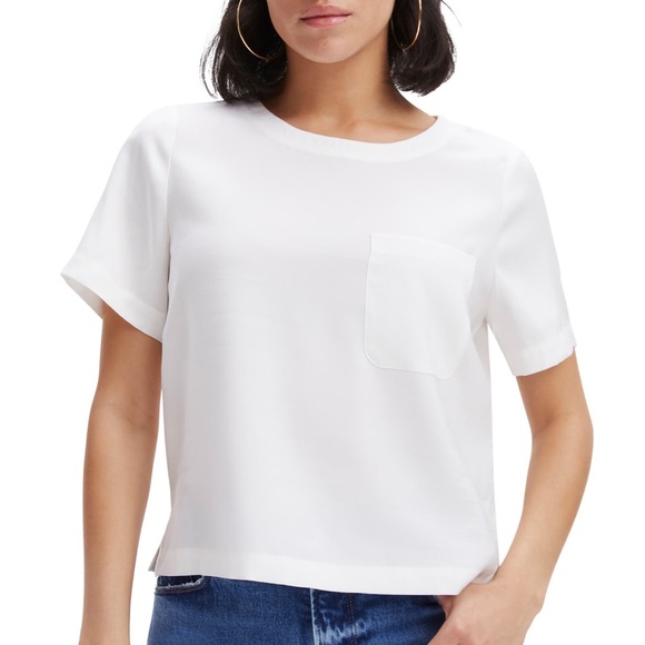 🎉HP! ❤️ Good American Woven Pocket Tee - Picture 9 of 9